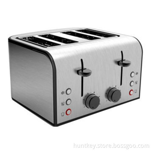 Huntkey toaster, 4 slice stainless steel toaster, 38mm wide slots